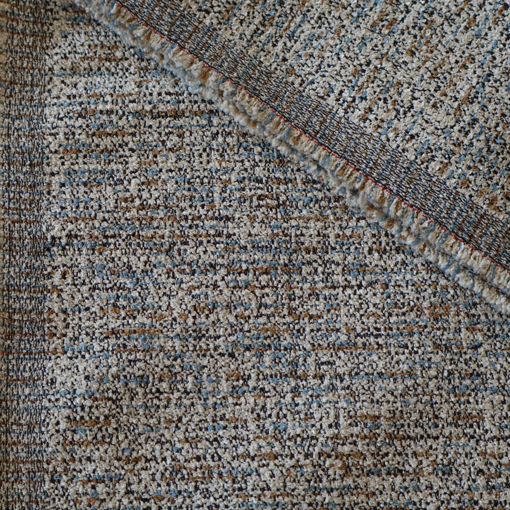 MCM Designtex Upholstery Fabric “Dapple” Shoji Nubby, Blk, Blue Textured 4 yds