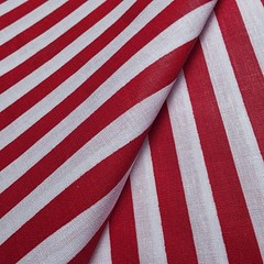 Red White Candy Stripe Red and White Poly Cotton Fabric 58″ By The Yard