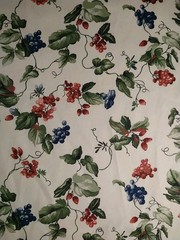 Botanical Orchard Trail WAVERLY Fabric Cotton Drapery BTHY 18 x 54″ Grapes Vines