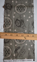 U S ARMY CAMO & LOGO PRINTS 100% COTTON FABRIC 2 REMNANT PIECES 1/2 YARD +