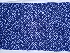 Blue Mini Floral Fabric MBT Designs w 44 × L 175″ Medium to Light Weight Cobalt