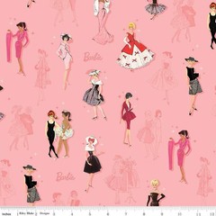 Barbie Vintage Main Pink Cotton Fabric