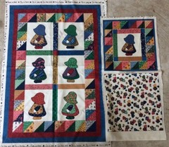 LITTLE QUILTS FOR FABRI-QUILT—–QUILT TOP KIT & PILLOW- NO BACKING