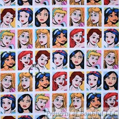 BonEful Fabric FQ Cotton Quilt Snow White Cinderella Sleeping Beauty Girl Block