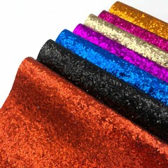 8 Sheets 20x15cm Bundle Self Adhesive Chunky Glitter Fabric Vinyl for Home Decor