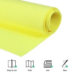 Acrylic Soft Felt Fabric Sheets Fiber Sheets Bright Yellow 39×39 Inch 1mm Thick