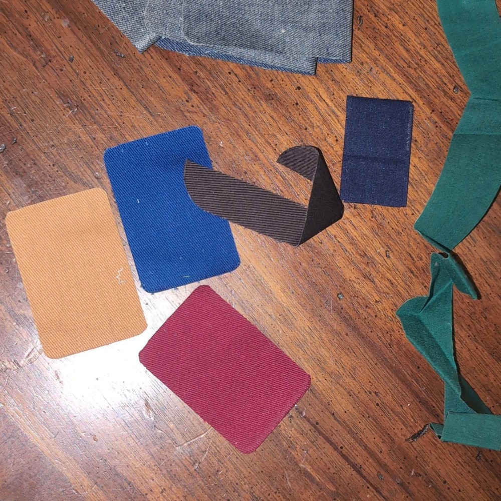 Assortedpatches Multicolor Solid/Plain Fabric Scraps & Pieces Lot, Mixed Colors