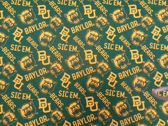 BAYLOR UNIVERSITY “BEARS” SPORT DESIGN BRAND NEW 1/2 YARD PIECE 100% COTTON
