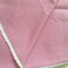Woven polyester blend dress weight fabric pink,white threads-1 yd 20″ x 60″
