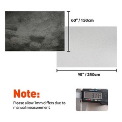 96″ x 60″ Black Suede Headliner Fabric with Foam for Car Roof Upholstery