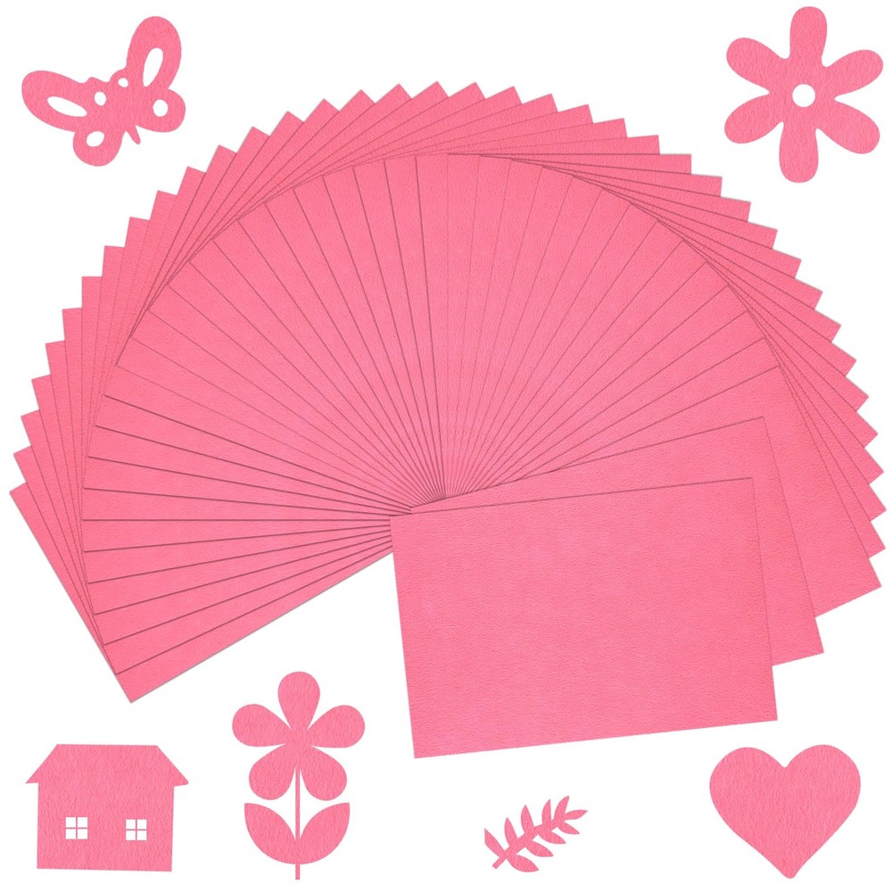 20 PCS Pink Felt Fabric Sheet 8×12 Inch Assorted Color Sheets Crafts DIY