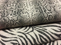 ZEBRA Animal Print Fabric Linen Cotton Blend curtains Black Stripes 55” wide