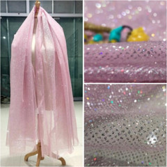 Sequin Glitter Mesh Tulle Fabric Backdrop Cloth Wedding Decor Crafts Costume Sew