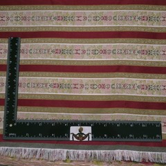 Vintage Floral Stripe Brocade 54″ By The Yard Cream Pink Drapery Cushion Fabric
