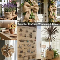 20″ x 5 ft Burlap Fabric Roll, Multipurpose Natural Jute Burlap for DIY Craft…