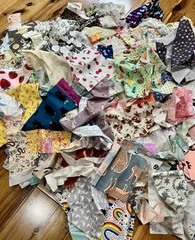 Designer Quilt Fabric Scraps 1/4 Lb