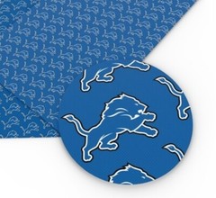 Lions Polyester Cotton blend fabric. 18″ x 55″ Detroit Football 1115591