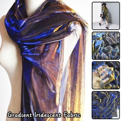 Laser Magic Gradient Color Mesh Fabric Wedding Dress Cosplay Texture Yarn