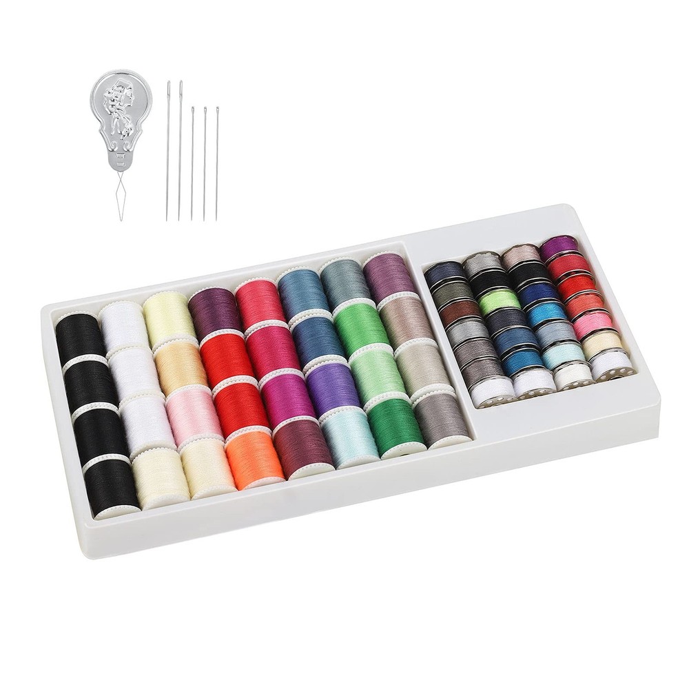 NEX 60 Pcs Bobbins Sewing Thread Kit, Polyester Multicolor