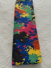DEADSTOCK VINTAGE 80’s PAINT SPLATTER ABSTRACT COTTON FABRIC 3.33 Yards x 54″