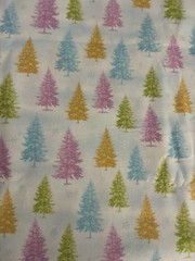 Timeless Treasures Homestead Holiday Christmas Snowy Pine Pastel Cotton Fabric