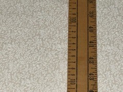 By 1/2 Yd White Branches on Creamy Tan Muslin Tone on Tone Blender Cotton Fabric