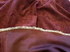 Woven Velveteen Fabric Solid Dark Red/Wine/Burgundy 60″ x 1.5 yds