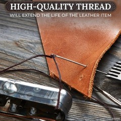 Waxed Cord 150D 1mm Thread for Leather Sewing 284 Yards Brown String New