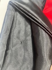 Silky Smooth Satin Sewing Fabric Material BLACK 1 YD X 56” & RED 2 3/4 yd x 55”
