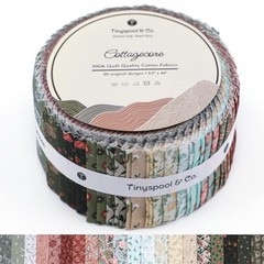 Twirlie Roll 40 Precut Quilting Fabric Strips Soft Cotton for Crafting Sewing