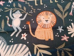 Fabric Animal Kingdom Cotton Calico 70×44″ Baby Animals