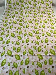 Fabric -OOP Stitched Garden Green Babies In Pea Pods Heather Rosa Camelot 36×44”
