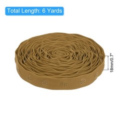 6 Yard Snap Button Tape Press Round Button Plastic Sewing Tape, Dark Khaki