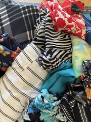 Lot 15pc Damaged Clothes For Scrap Fabric, Junk Journal, Doll Clothes, Upcycle