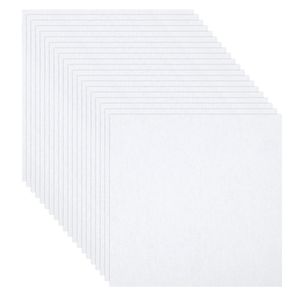 20 PCS 10×10 Inch White Fabric Squares Cotton Precut Sewing Quilting Craft