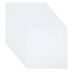 20 PCS 10×10 Inch White Fabric Squares Cotton Precut Sewing Quilting Craft