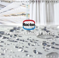 ROC-lon 54 Inch 100% Polyester Budget Blackout Drapery Lining Fabric, 25 Yard