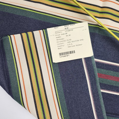 Ralph Lauren discontinued green blue red yellow tripe Fabric 26″ x 25”