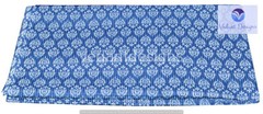5 Yard Cotton Blue Hand Block Indigo Print Fabric Natural Dyes Indian