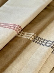 Grain Sack Fabric by the Yard, Ticking Fabric, French Country, Cottage Farmhouse