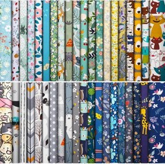 40 Pcs 10 x 10 Inches Cotton Fabric Bundle Squares Precut As Pictures Shown