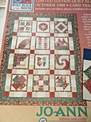 Jo Ann QUILT BLOCK OF THE MONTH CLASSIC QUILT 12 Patterns Only 1998