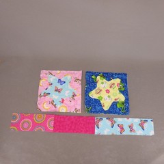 2+ lbs Cotton Flannel Fabric Scrap Destash Lot Squares Strips Cutouts Sewn Pcs