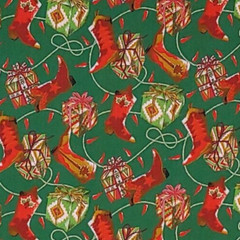 Christmas Cowboy Boots Fabric BAXTER MILL Quilters Cotton HALF YARD BTHY
