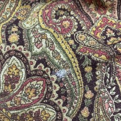 Raymond Waites Myesha Floral Maroon Brown Palette Upholstery Fabric-3 1/2 YX 51”