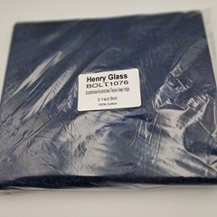 15 Yd Quilt Cotton Fabric Indigo, Off White, Gold Brushstrokes By Henry Glass