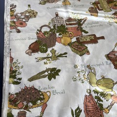 A Waverly Bonded Fabric “Brunch” 100% Pure Combed U,S. Cotton 100×36 Inches.