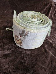 VTG 90s Quilted Fabric Baby Looney Material 13ft Tweety Sylvester Bugs Taz Craft