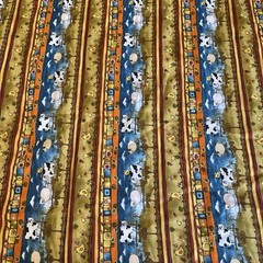 Animal Farm Country Whimsical Cow Sheep Chicken Fabric Freedom London 0.9 Y