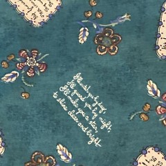 CLASSIC COTTONS FABRIC with verses Step Forward now with courage 1996 green 44″